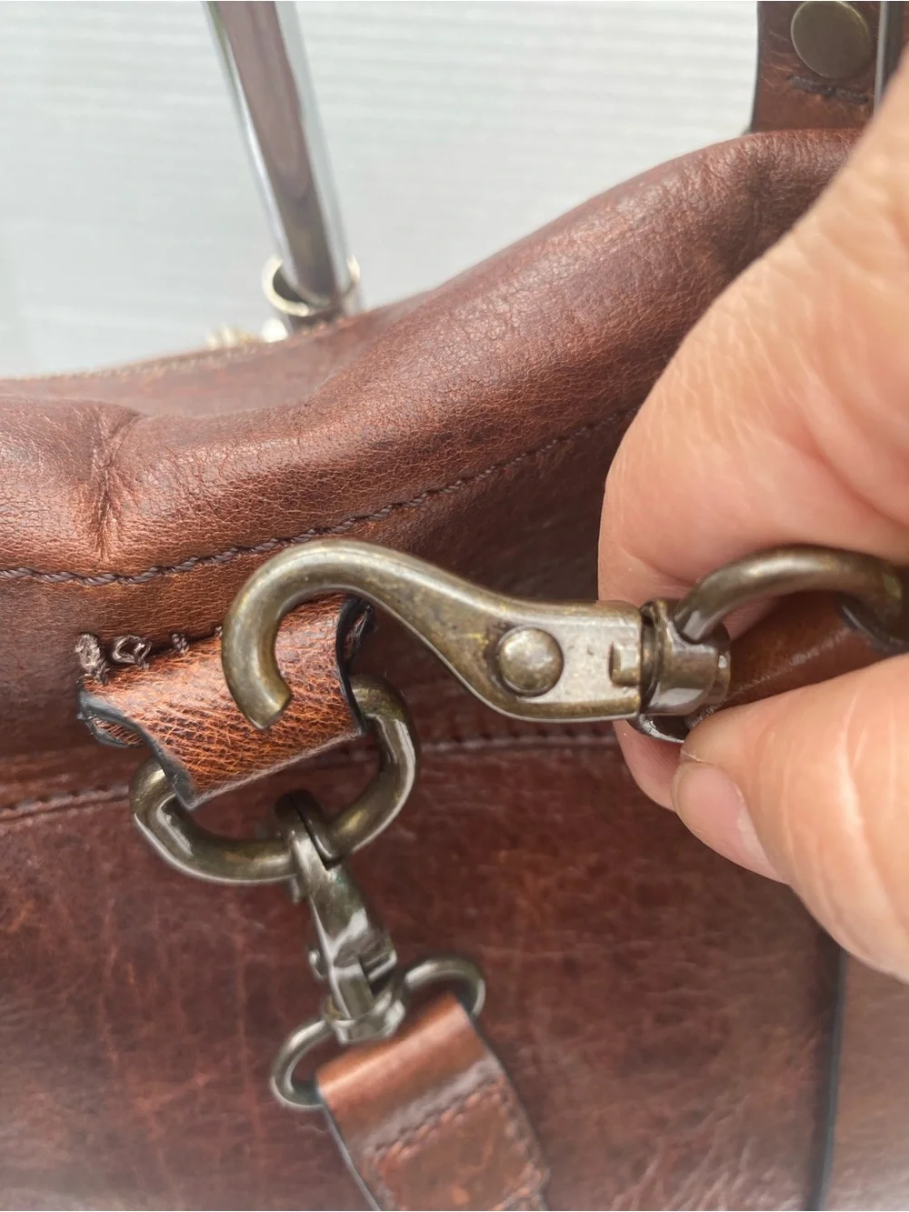 Authentic FRYE Josie Leather Backpack Tote Bag - Dark Brown 🤎✨🤍🤎